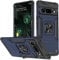 Btstring Hülle kompatibel mit Google Pixel 6 Pro, Militär Standard Stoßfest Handyhülle Case Hybrid Metall Ring Halter Schutzhülle Handy Hüllen Cover -Blau
