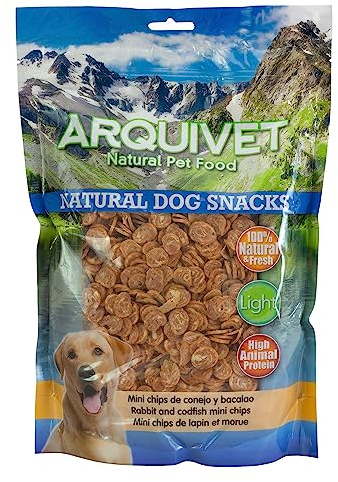 Arquivet Mini Chips Kaninchen und Dorsch 1 kg, natürliche Snacks