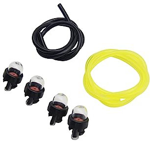 Confezione da 4 lampadine di primer e 2 tubi del carburante compatibili con motosega Echo CS400, CS310, CS300, CS301, CS305, CS306, CS340, CS341, CS345, CS346, CS352, CS370, CS3400 - Migliora la tua