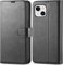 KP TECHNOLOGY Case for iPhone 15, iPhone 15 Leather Case, iPhone 15 Book Flip Leather Wallet Cover with Card Slots for iPhone 15 (BLACK)