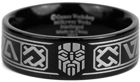 Starforged Warhammer Herren-Ring 40 K Orks & Fenrisian Wölfe Ligen von Votann Legierung