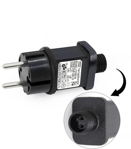 31V 6W Transformateur LED CZJUTAI IP44 Alimentation pour éclairage de Noël avec prise - Prise européenne (Socle à vis - Constant allumé - DC31V6W)