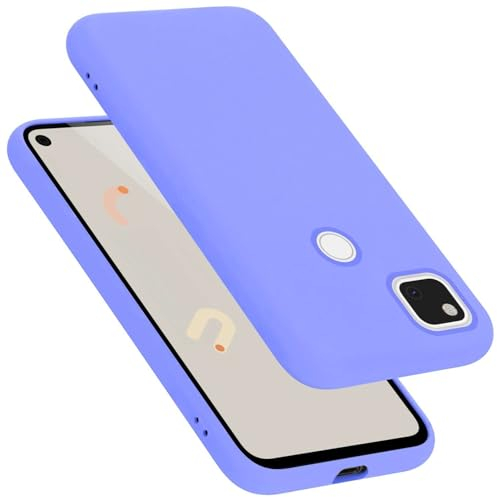 Cadorabo Hülle kompatibel mit Google Pixel 4A 5G Hülle Silikon Handyhülle für Pixel 4A 5G Case aus flüssigem Silikon- Kratzfeste und stoßfeste dünne TPU Schutzhülle - Liquid HELL LILA