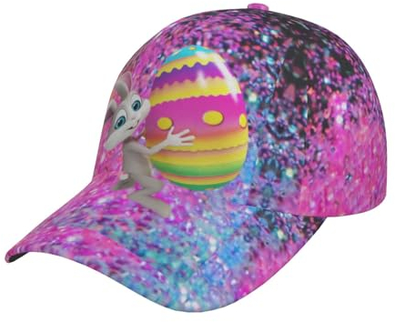 LVGOOKI Niedlicher Osterhasen-Hut für Herren und Damen, Baseballkappe, Ostereier-Hut, verstellbare Ostermütze, Ostern _V0178, Einheitsgr��e