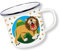 Deluxebase Anamelware Cute Collection - Lion Small 375ml Enamel Mug Great for Travel, Camping and Everyday Use. Reusable Cup for Coffee, Soup and Cold Drinks