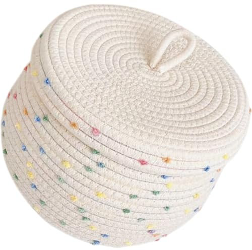 SOESFOUFU Aufbewahrungskorb für Seile Baumwollseil-Aufbewahrungskorb Vielseitiger Aufbewahrungskorb für den täglichen Gebrauch Seilkörbe zur Aufbewahrung Schatten Wäschekorb Tischdekoration