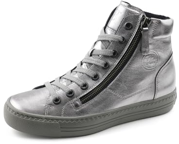Paul Green Damen Hightop-Pauls, Frauen High-Top Sneaker,Turnschuhe,Laufschuhe,schnürschuhe,high top Sneaker,Sneaker-Stiefel,Grau (Clay),41 EU / 7.5 UK