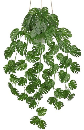 Arborus Monstera artificiel en pot 72 cm Plante artificielle suspendue Monstera Plante décorative à suspendre comme véritable en pot pour salon, chambre à coucher, cuisine