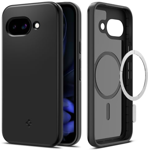 Spigen Thin Fit MagFit für Google Pixel 9a -Black | Kompatibel mit MagSafe, Military-Grade Schutz, Slim & Leicht, Einfache Montage