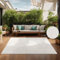 TT Home In-& Outdoor Teppich Wetterfest Balkon Küche Wohnzimmerteppich Boho Motiv Regenbogen Optik Skandinavisch Unifarben, Größe:240x340 cm