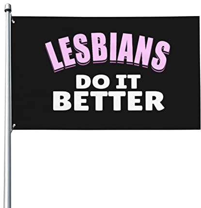 3x5 Lesben-Flagge „Lesbians Do Better“ – Flagge für draußen, LGBT-Pride-Flagge, kein Flaggenmast