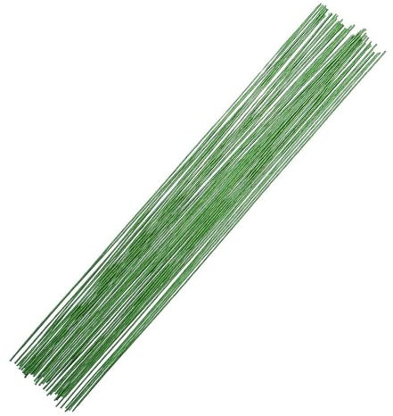 MORAINJAY 100 Stück Blumendraht, 1MM x 40M Basteldraht Gauge Draht Bindedraht Set Dünn Draht Wickeldraht Grün Flexibler Paddeldraht, Floristendraht, Weihnachtskränz Girlanden für Rosen Blumen Basteln