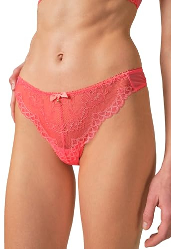 Gossard Women's Superboost Lace Thong Panties, Sugar Coral, XL