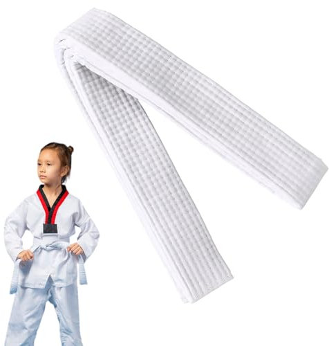 Judo Gürtel,Karate Gürtel,Extra Dicker Stoff Judogürtel,Professional Taekwondo Belts,280cm Kampfsportgürtel,Karate-Jiu-Jitsu-Gürtel,Geeignet für Kinder und Erwachsene (Weiß)