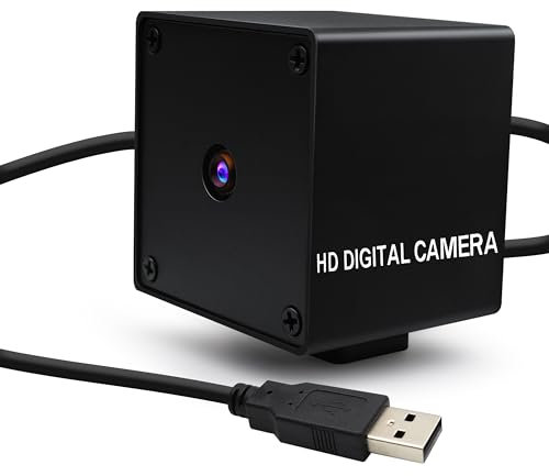 48MP Autofocus USB Camera - 4K UVC Mini Webcam with Metal Case, 8000x6000P 70 Degree No Distortion Lens PC Camera for Linux/Raspberry Pi, Plug & Play for Industrial/Lightburn/Video Conference
