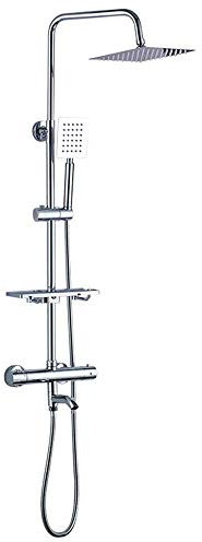 Doccia Intelligente a Parete con soffione a Forma di Fiore, soffione Doccia in Rame, soffione Doccia pressurizzato, Set Doccia Grande, Doccia Bella e Pratica