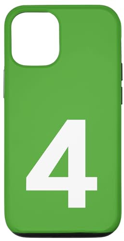 Passende Gruppen- oder Squad-Nummern vorne und hinten Nummer 4 Hülle für iPhone 12/12 Pro