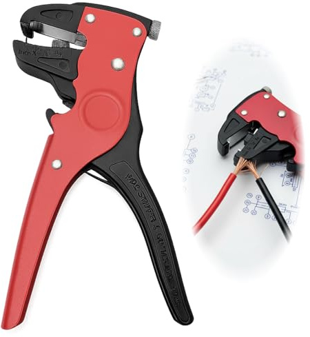 Automatic Quick Wire Stripper and Cutter, Adjustable Electrical Cable Stripping Tool for Wires, Multi-Function Electrician Tool for Precise Wire Cutting, Stripping and Crimping Applications