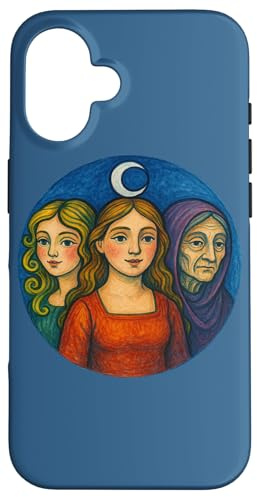Dreifache Göttin Mond Illustration heidnische Stolzgöttinnen Hülle für iPhone 16