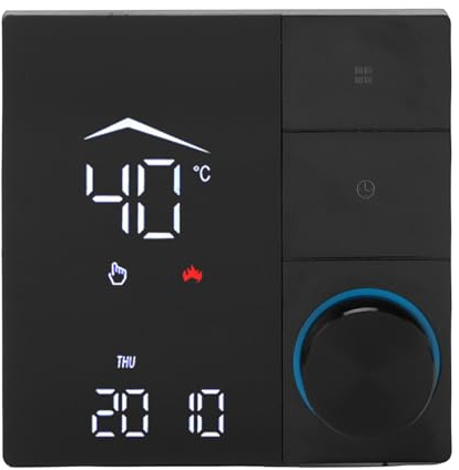 Luqeeg Smartes Thermostat, WiFi-Thermostat 16 A, Energie Sparen, Fußbodenheizungs-Temperaturregler mit APP-Fernbedienung und 7x24-Stunden-Planung, Ideal für Zuhause, Hotel und Büro
