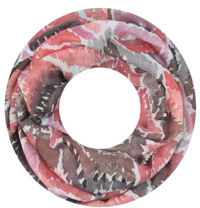Majea Damen Loop Schal Schlauchschal Halstuch (880023) (rosa 3)