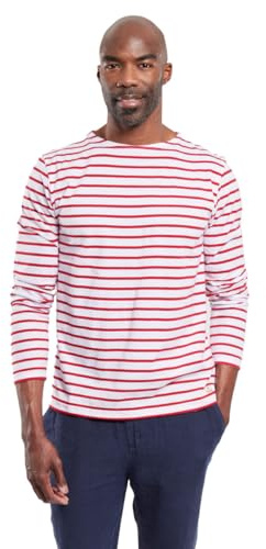 Armor Lux Herren Marinière plozévet Homme Langarmshirt, Mehrfarbig (320 Blanc/Braise 320), XXX-Large