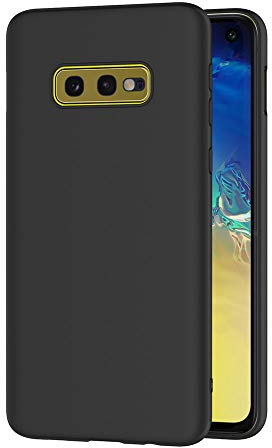AICEK Compatible avec Samsung Galaxy S10e, Coque, Silicone Coque Housse Silicone Etui Case Noir
