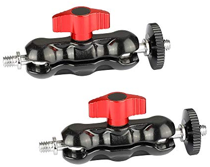 CAMVATE Universal Magic Arm mit zwei Kugelköpfen (Rot, 2 Stück)