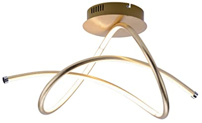 LeuchtenDirekt LED Deckenleuchte VIOLETTA, gold, 1xLED-Board/26W/3000K, Innenleuchte, IP20, geschwungen, 15441-12