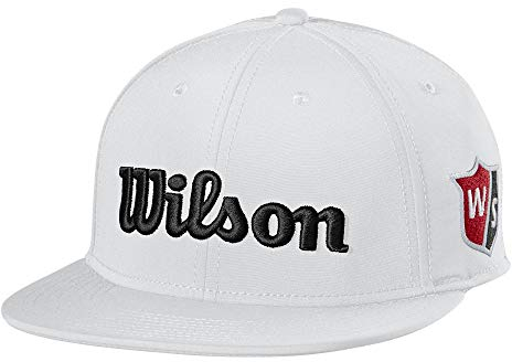 Wilson Herren Men's Tour Flat Brim Hut, Weiß/Schwarz, Einheitsgröße