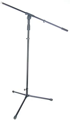 PROFI Mikrofonständer S22B Mikrofon Stativ Ständer schwarz mit Galgen/Schwenkarm