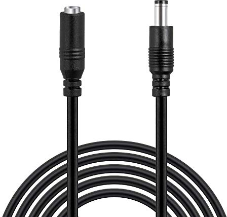 Wicked Chili DC-Verlängerungskabel 3m (10ft) für CCTV-Sicherheitskamera, IP-Kamera, CCTV-Videorekorder Überwachungskamera 3m DC-Verlängerung (max. Belastung 2A, 2.1 x 5.5mm, 12V) schwarz
