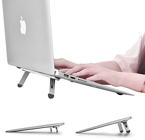 nediea Laptop Stand for Desk Mount, Laptop Cooling Stand, Keyboard Riser Feet, Ergonomic Laptops Elevator for Desk, Compatible with MacBook Air Pro, Dell, HP, Lenovo More 10-15.6” Laptops