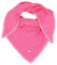 Zwillingsherz Dreieckstuch Stola Schal mit Baumwolle für Kids Mädchen Jungen Kinder - Hochwertiges uni Halstuch mit Häkelrand - Perfekt für Sommer Herbst Winter - pink/weiß
