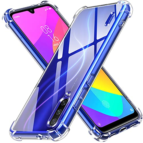 iVoler Cover per Xiaomi Mi A3, Custodia Trasparente per Assorbimento degli Urti con Paraurti in TPU Morbido, Sottile Morbida in Silicone TPU Protettiva Case