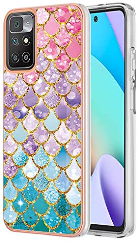 SEAHAI Hülle für Xiaomi Redmi 10 / Redmi 10 2022, Bunte Muster Ultra Dünn Glänzend Weich Silikon TPU Stoßfest Handyhülle Cover Handytasche Schutzhülle - Farbe Squama