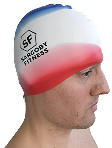 Sargoby Fitness Bonnet de Bain France Taille Standard Conçu pour Le Nageur de compétition ou Le Nageur récréatif recherchant Plus de Vitesse Bonnet de Bain Noir USA Australie Chine