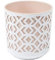 Home Garden Ornaments Mixed Plant Pots Indoor 14cm Diameter – Decorative Plant Pot Cover White with Flower Pot Powder Pink – Plastic Plant Pot – Flower Pots Outside (Ø14cm, White+Powder Pink)