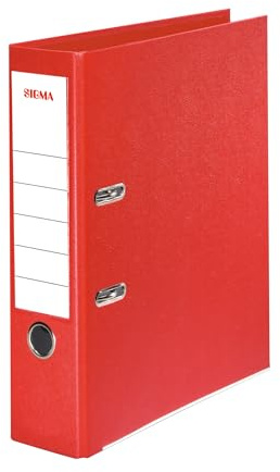 Sigma Ordner, breit, rot, 5 Stück