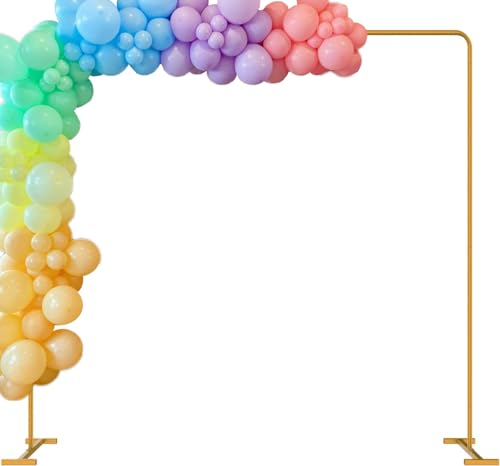 LANGXUN Kit arco di palloncini in metallo Set arco di palloncini riutilizzabile Decorazione per matrimoni, compleanni, lauree, feste, baby shower (ORO)