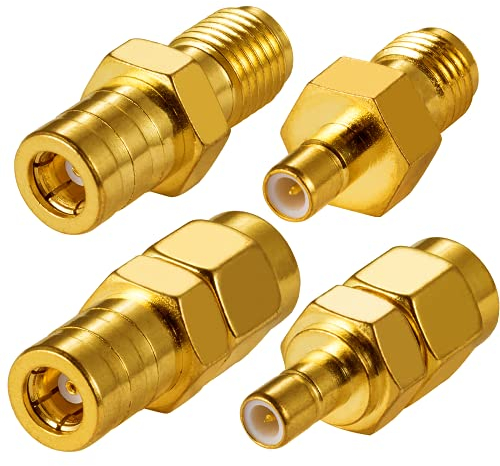 Vecys DAB Funkantennenadapter SMA zu SMB Adapter Kit 4 Typ SMA Buchse Stecker Adapter SMB Adapter für DAB DAB + Autoradio Antenne