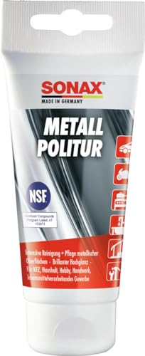 SONAX MetallPolitur (75 ml) Intensive Reinigung und optimale Pflege für alle metallischen Oberflächen | Art-Nr. 02040000