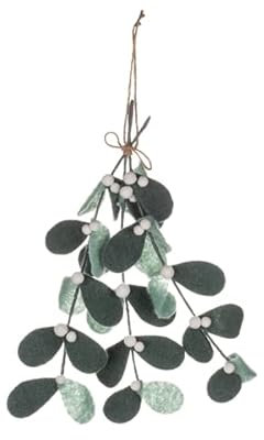 Shoeless Joe Felt Mistletoe Branch Christmas Tree Decoration