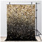 AIIKES 5x7FT Golden Bokeh Photographie Toile de Fond Noir et Or Glitter Toile de Fond Mariage Famille Fête d'anniversaire Décoration Nouveau-Né Photo Toile de Fond Studio Props 11-547