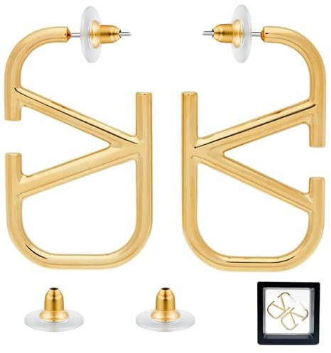 Ohrringe Gold, Tropfen Ohrringe Hängend, Goldene Ohrringe Damen,Statement Ohrringe Creolen Gold,Hoop Earrings for Women