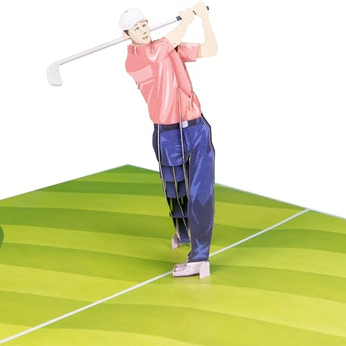 Sweetpopup® 3D Geburtstagskarte - Pop Up Karte Geburtstag Glückwunsch Golfer | Geschenkkarte Glückwunschkarte Gutschein für Urlaub | Klappkarte Golf, 005