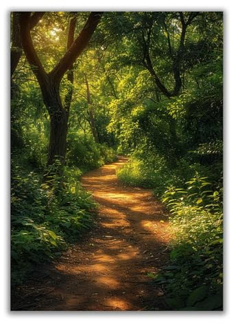 QFKJDML Abstraktes Leinwand Bilder berge Kunstdrucke, Schöner Waldbaum Wandbild Kunstdruck Wanddeko Wand Wohnzimmer Deko Kunst Modern Textur für Büro - 30x40cm Ungerahmt