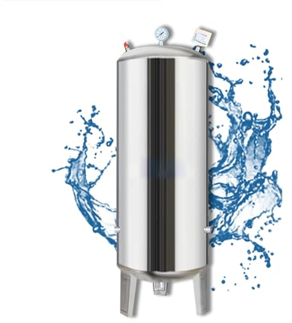 YNAYGDIUGD Brunnenpumpe Mit Großer Kapazität, Horizontaler Druckwassertank Aus Edelstahl, Vorratsbehälter Für Brunnen Aus Edelstahl, Drucktank-Brunnenpumpe, Haus/Wohnmobil/Garten(Size:300L/80Gal)