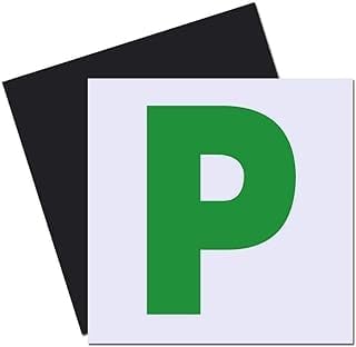 Fully Magnetic P Plates for New Drivers, 1.1mm Thick, Pack of 2, Car Safety Instruction Plates