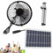 Ventilador solar para exteriores, ventilador solar de 10 W, ventilador solar para exteriores, ventilador solar compacto, ventilador solar portátil para camping, senderismo, picnics